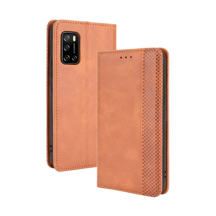 Hebilla magnética Retro Crazy Horse Texture Funda de cuero con tapa horizontal con soporte y ranuras para tarjetas y marco de fotos, For OPPO A54 5G / A74 5G / A93 5G, For OPPO A55 5G / A53s 5G, For OPPO A74 4G / F19 4G                                 ...