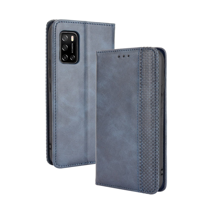 Hebilla magnética Retro Crazy Horse Texture Funda de cuero con tapa horizontal con soporte y ranuras para tarjetas y marco de fotos, For OPPO A54 5G / A74 5G / A93 5G, For OPPO A55 5G / A53s 5G, For OPPO A74 4G / F19 4G                                 ...