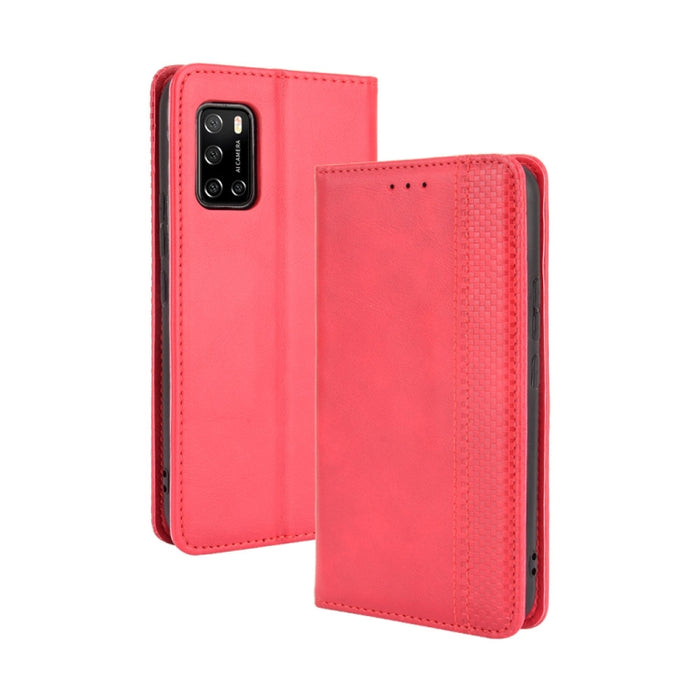 Hebilla magnética Retro Crazy Horse Texture Funda de cuero con tapa horizontal con soporte y ranuras para tarjetas y marco de fotos, For OPPO A54 5G / A74 5G / A93 5G, For OPPO A55 5G / A53s 5G, For OPPO A74 4G / F19 4G                                 ...