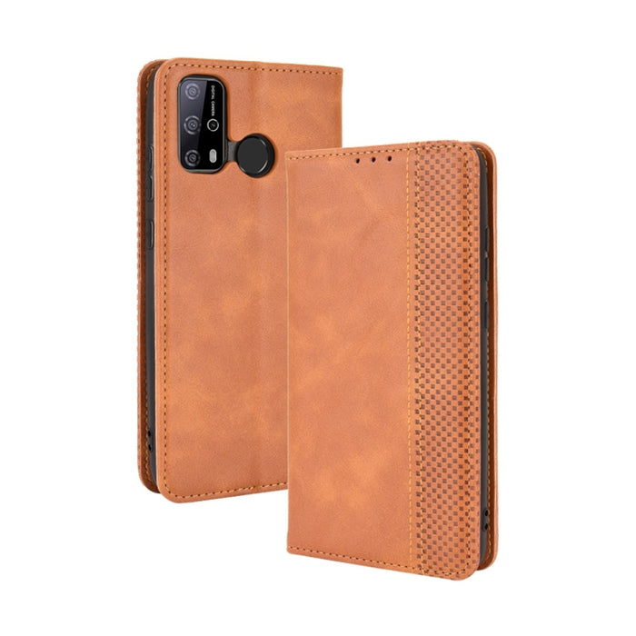 Hebilla magnética Retro Crazy Horse Texture Funda de cuero con tapa horizontal con soporte y ranuras para tarjetas y marco de fotos, For OPPO A54 5G / A74 5G / A93 5G, For OPPO A55 5G / A53s 5G, For OPPO A74 4G / F19 4G                                 ...