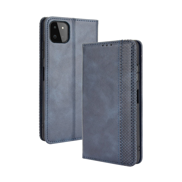 Hebilla magnética Retro Crazy Horse Texture Funda de cuero con tapa horizontal con soporte y ranuras para tarjetas y marco de fotos, For OPPO A54 5G / A74 5G / A93 5G, For OPPO A55 5G / A53s 5G, For OPPO A74 4G / F19 4G                                 ...