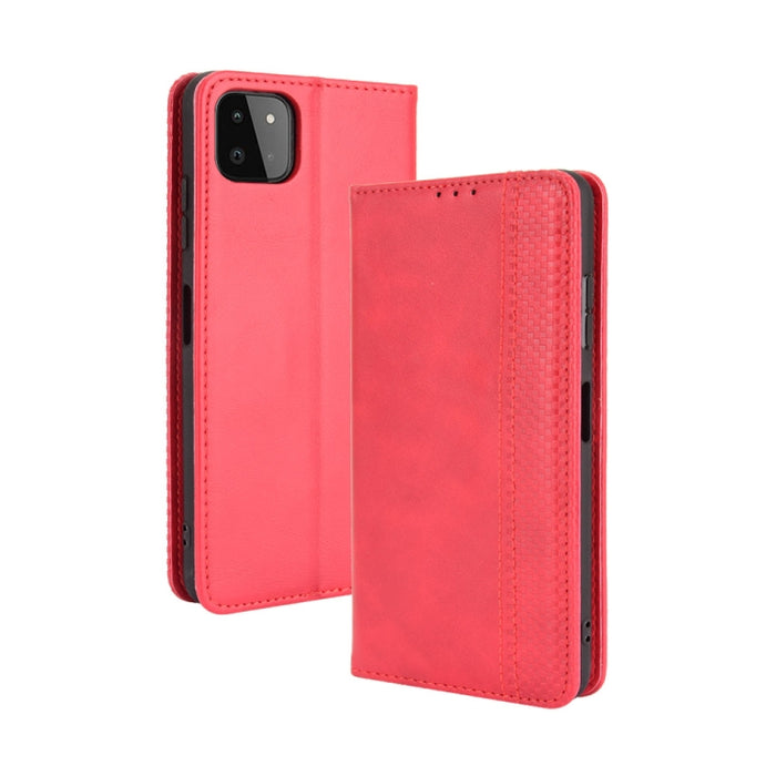 Hebilla magnética Retro Crazy Horse Texture Funda de cuero con tapa horizontal con soporte y ranuras para tarjetas y marco de fotos, For OPPO A54 5G / A74 5G / A93 5G, For OPPO A55 5G / A53s 5G, For OPPO A74 4G / F19 4G                                 ...