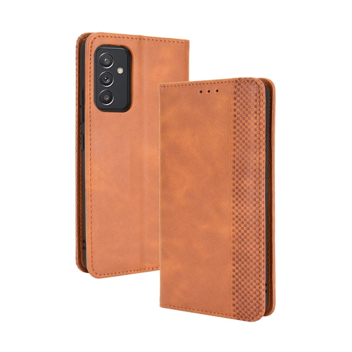 Hebilla magnética Retro Crazy Horse Texture Funda de cuero con tapa horizontal con soporte y ranuras para tarjetas y marco de fotos, For OPPO A54 5G / A74 5G / A93 5G, For OPPO A55 5G / A53s 5G, For OPPO A74 4G / F19 4G                                 ...