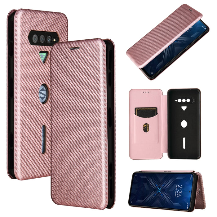 Textura de fibra de carbono Flip horizontal magnético TPU + PC + Funda de cuero PU con ranura para tarjeta, For Xiaomi Black Shark 4 / 4 Pro, For Samsung Galaxy A82 5G /Quantum 2