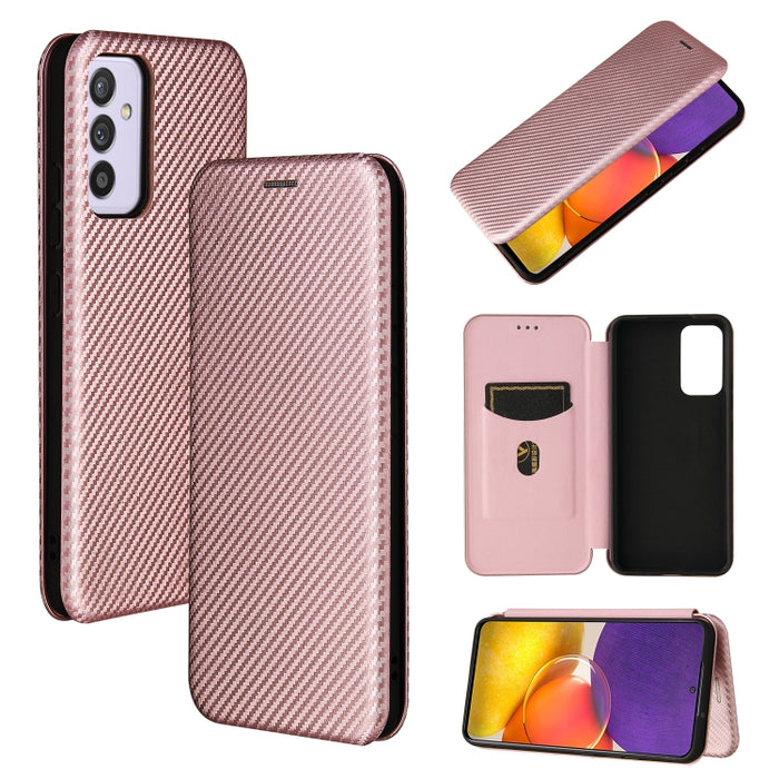 Textura de fibra de carbono Flip horizontal magnético TPU + PC + Funda de cuero PU con ranura para tarjeta, For Xiaomi Black Shark 4 / 4 Pro, For Samsung Galaxy A82 5G /Quantum 2
