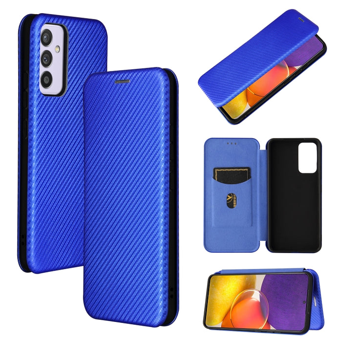 Textura de fibra de carbono Flip horizontal magnético TPU + PC + Funda de cuero PU con ranura para tarjeta, For Xiaomi Black Shark 4 / 4 Pro, For Samsung Galaxy A82 5G /Quantum 2