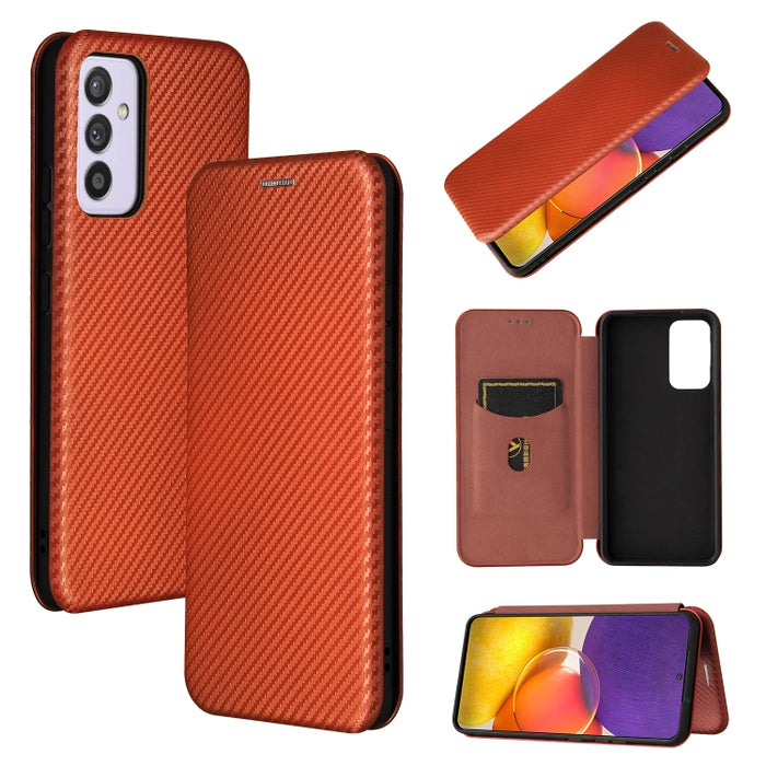 Textura de fibra de carbono Flip horizontal magnético TPU + PC + Funda de cuero PU con ranura para tarjeta, For Xiaomi Black Shark 4 / 4 Pro, For Samsung Galaxy A82 5G /Quantum 2