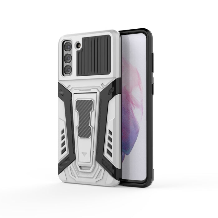 War Chariot Series Armor Todo incluido a prueba de golpes PC + TPU Funda protectora con soporte invisible, For Xiaomi Redmi Note 9 5G, For Xiaomi Redmi Note 9S, For Samsung Galaxy S21+ 5G