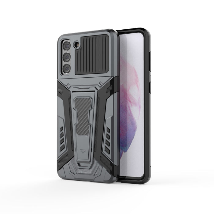 War Chariot Series Armor Todo incluido a prueba de golpes PC + TPU Funda protectora con soporte invisible, For Xiaomi Redmi Note 9 5G, For Xiaomi Redmi Note 9S, For Samsung Galaxy S21+ 5G