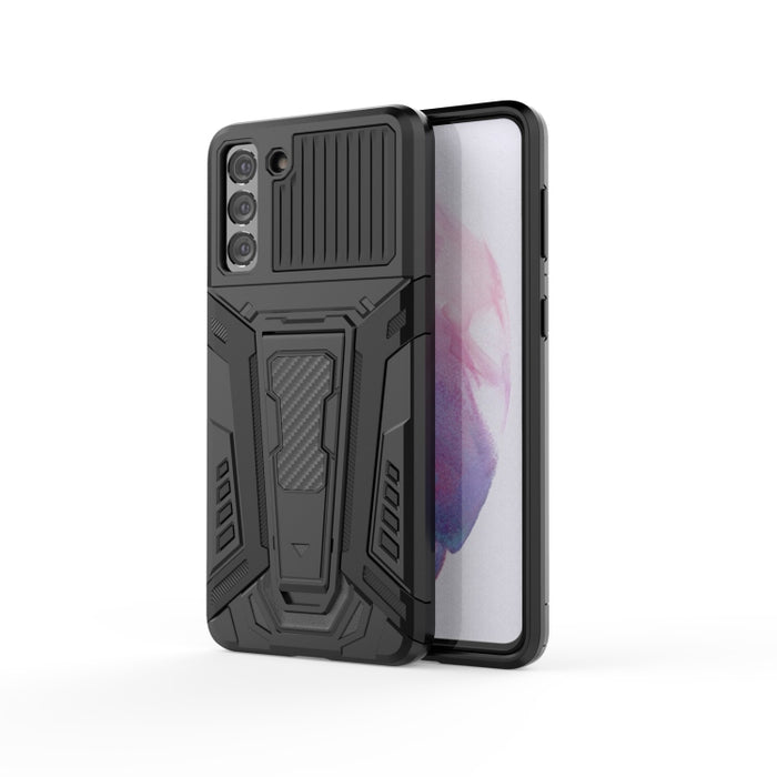 War Chariot Series Armor Todo incluido a prueba de golpes PC + TPU Funda protectora con soporte invisible, For Xiaomi Redmi Note 9 5G, For Xiaomi Redmi Note 9S, For Samsung Galaxy S21+ 5G