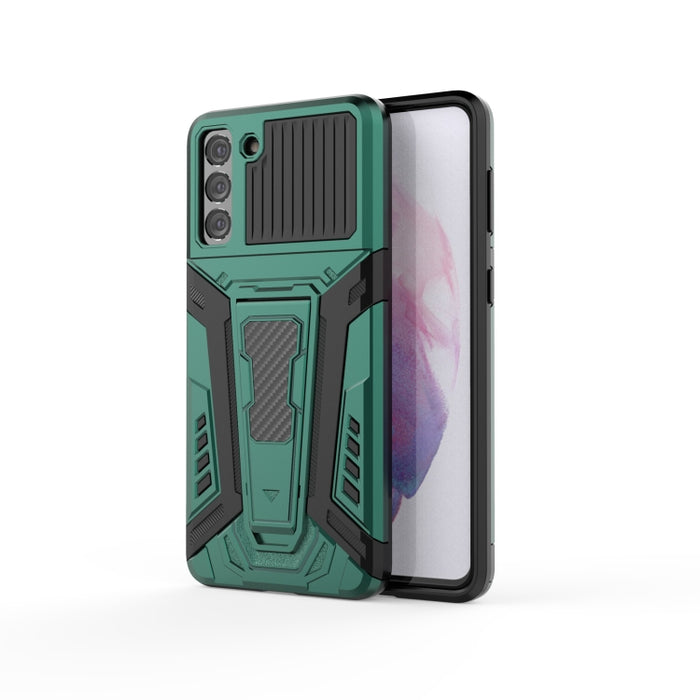 War Chariot Series Armor Todo incluido a prueba de golpes PC + TPU Funda protectora con soporte invisible, For Xiaomi Redmi Note 9 5G, For Xiaomi Redmi Note 9S, For Samsung Galaxy S21+ 5G