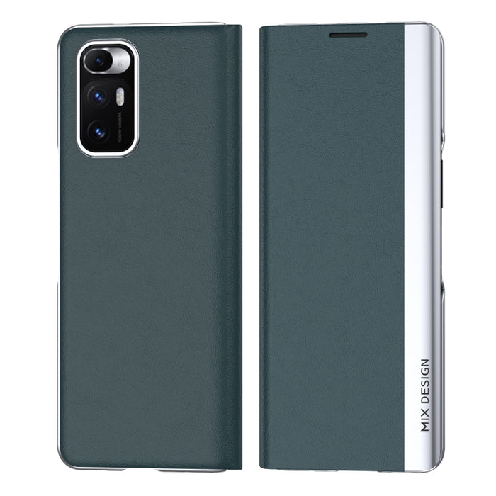 Estuche de cuero con tapa horizontal galvanizada con soporte, For Xiaomi Mix Fold