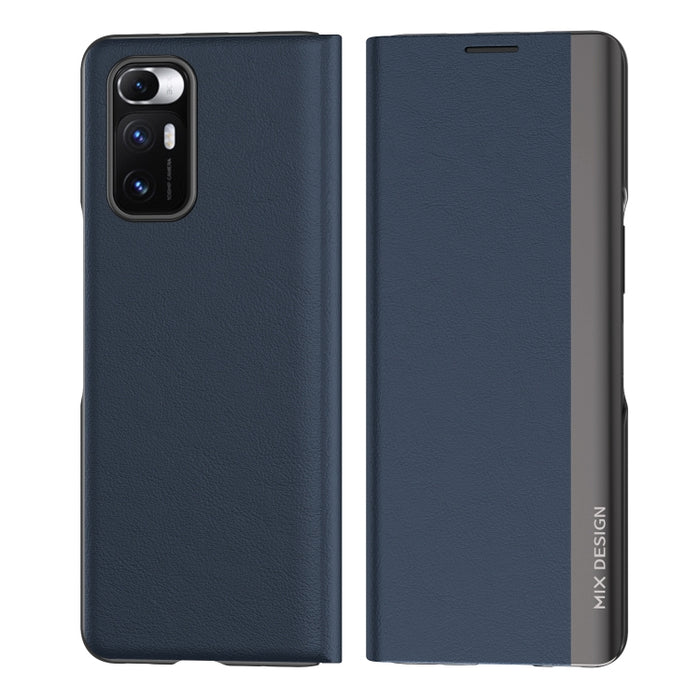 Estuche de cuero con tapa horizontal galvanizada con soporte, For Xiaomi Mix Fold