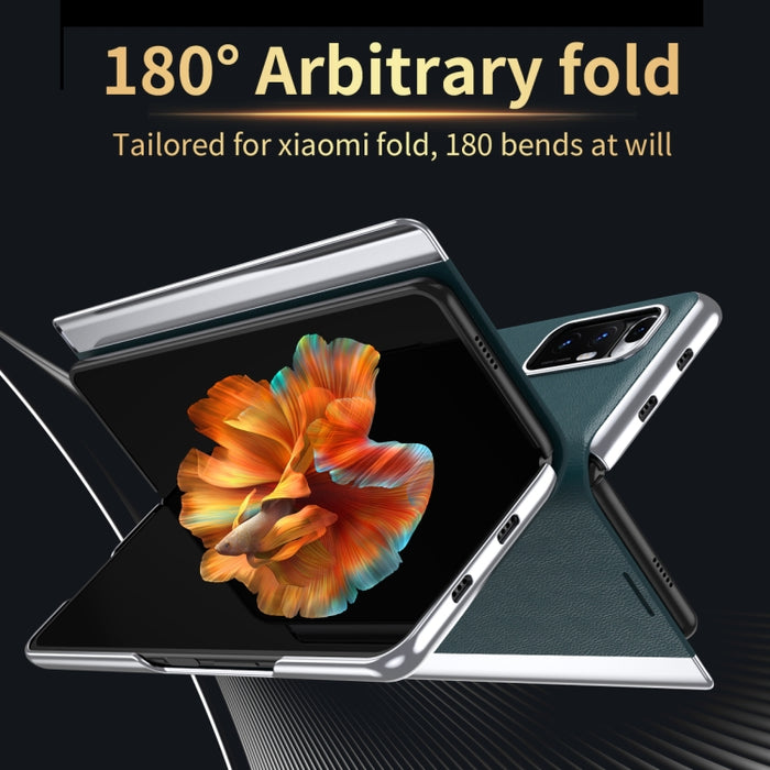 Estuche de cuero con tapa horizontal galvanizada con soporte, For Xiaomi Mix Fold