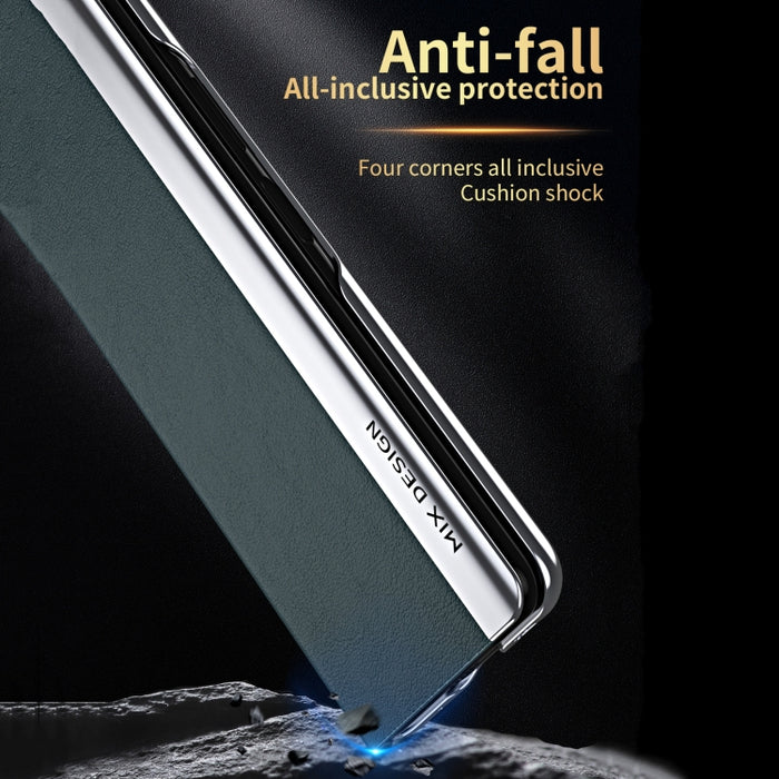 Estuche de cuero con tapa horizontal galvanizada con soporte, For Xiaomi Mix Fold
