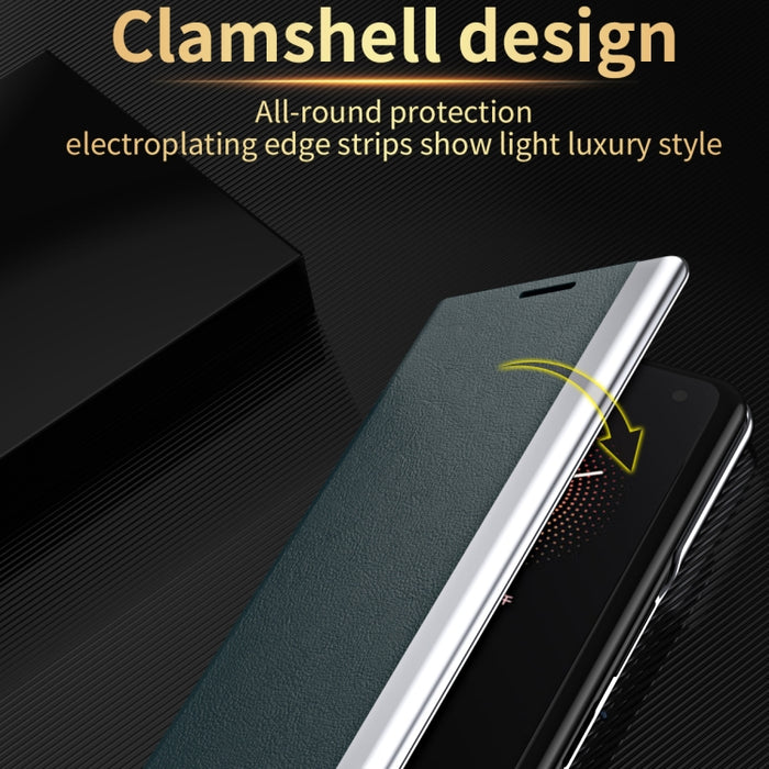 Estuche de cuero con tapa horizontal galvanizada con soporte, For Xiaomi Mix Fold