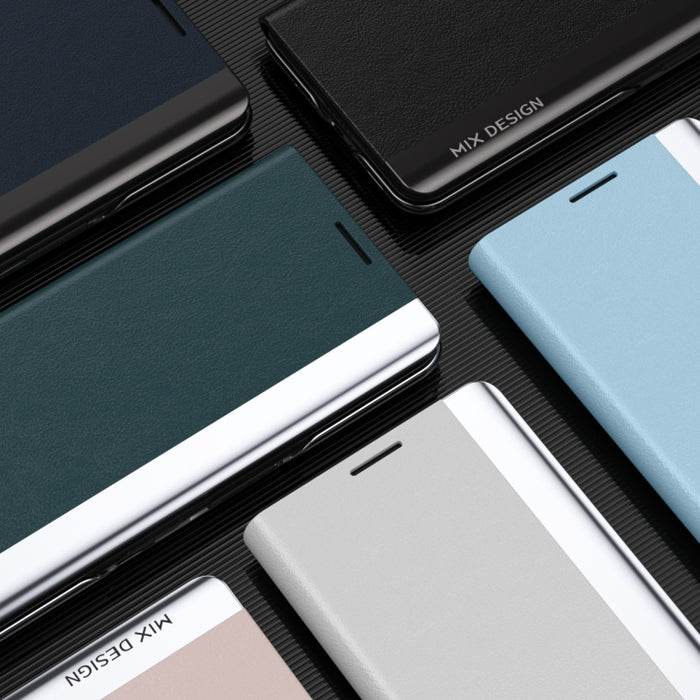 Estuche de cuero con tapa horizontal galvanizada con soporte, For Xiaomi Mix Fold