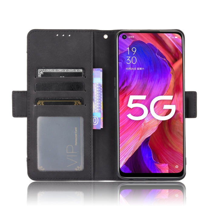 Estuche de cuero con tapa horizontal con patrón de piel de becerro con soporte y ranuras para tarjetas y marco de fotos, For OPPO A54 5G / A74 5G / A93 5G, For OPPO A55 5G / A53s 5G, For OPPO A74 4G / F19 4G, For OPPO A94 5G / Reno5Z 5G / F19 Pro+ 5G  ...