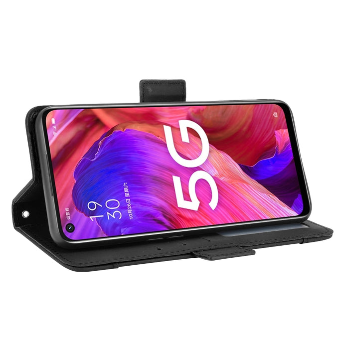 Estuche de cuero con tapa horizontal con patrón de piel de becerro con soporte y ranuras para tarjetas y marco de fotos, For OPPO A54 5G / A74 5G / A93 5G, For OPPO A55 5G / A53s 5G, For OPPO A74 4G / F19 4G, For OPPO A94 5G / Reno5Z 5G / F19 Pro+ 5G  ...