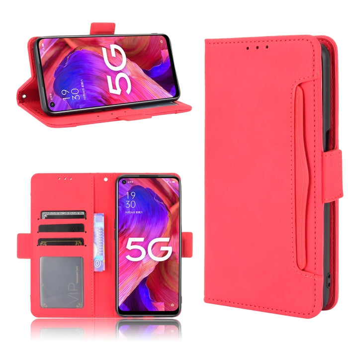 Estuche de cuero con tapa horizontal con patrón de piel de becerro con soporte y ranuras para tarjetas y marco de fotos, For OPPO A54 5G / A74 5G / A93 5G, For OPPO A55 5G / A53s 5G, For OPPO A74 4G / F19 4G, For OPPO A94 5G / Reno5Z 5G / F19 Pro+ 5G  ...