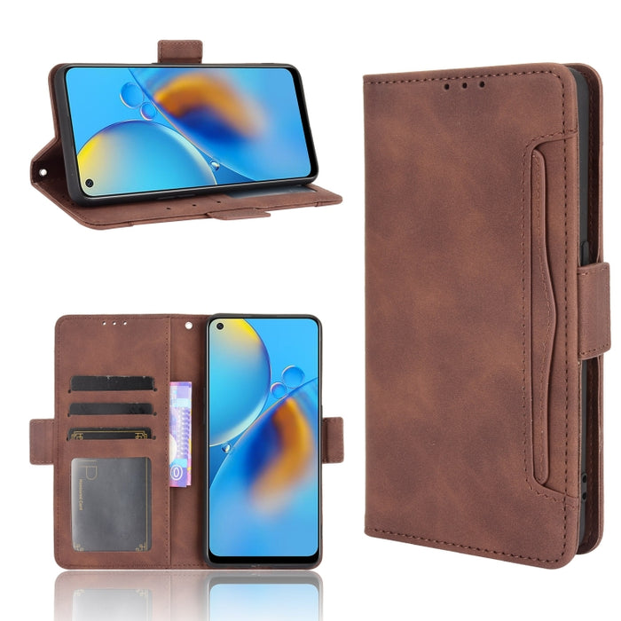 Estuche de cuero con tapa horizontal con patrón de piel de becerro con soporte y ranuras para tarjetas y marco de fotos, For OPPO A54 5G / A74 5G / A93 5G, For OPPO A55 5G / A53s 5G, For OPPO A74 4G / F19 4G, For OPPO A94 5G / Reno5Z 5G / F19 Pro+ 5G  ...