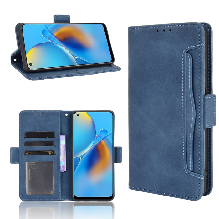 Estuche de cuero con tapa horizontal con patrón de piel de becerro con soporte y ranuras para tarjetas y marco de fotos, For OPPO A54 5G / A74 5G / A93 5G, For OPPO A55 5G / A53s 5G, For OPPO A74 4G / F19 4G, For OPPO A94 5G / Reno5Z 5G / F19 Pro+ 5G  ...