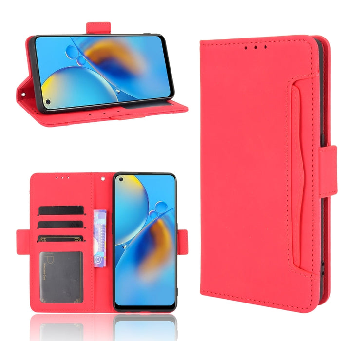 Estuche de cuero con tapa horizontal con patrón de piel de becerro con soporte y ranuras para tarjetas y marco de fotos, For OPPO A54 5G / A74 5G / A93 5G, For OPPO A55 5G / A53s 5G, For OPPO A74 4G / F19 4G, For OPPO A94 5G / Reno5Z 5G / F19 Pro+ 5G  ...