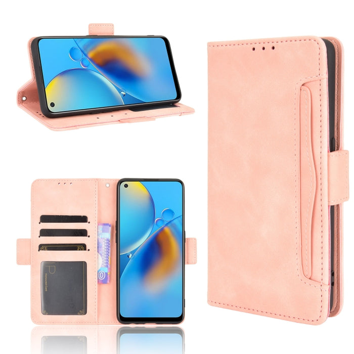 Estuche de cuero con tapa horizontal con patrón de piel de becerro con soporte y ranuras para tarjetas y marco de fotos, For OPPO A54 5G / A74 5G / A93 5G, For OPPO A55 5G / A53s 5G, For OPPO A74 4G / F19 4G, For OPPO A94 5G / Reno5Z 5G / F19 Pro+ 5G  ...