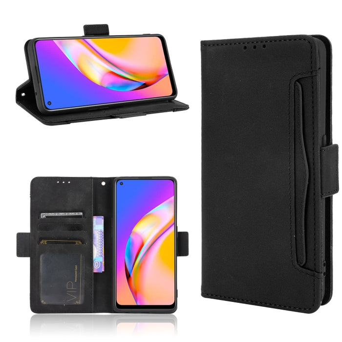 Estuche de cuero con tapa horizontal con patrón de piel de becerro con soporte y ranuras para tarjetas y marco de fotos, For OPPO A54 5G / A74 5G / A93 5G, For OPPO A55 5G / A53s 5G, For OPPO A74 4G / F19 4G, For OPPO A94 5G / Reno5Z 5G / F19 Pro+ 5G  ...