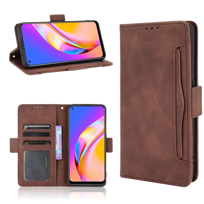 Estuche de cuero con tapa horizontal con patrón de piel de becerro con soporte y ranuras para tarjetas y marco de fotos, For OPPO A54 5G / A74 5G / A93 5G, For OPPO A55 5G / A53s 5G, For OPPO A74 4G / F19 4G, For OPPO A94 5G / Reno5Z 5G / F19 Pro+ 5G  ...