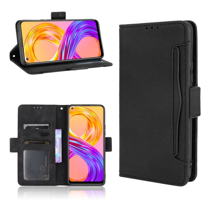 Estuche de cuero con tapa horizontal con patrón de piel de becerro con soporte y ranuras para tarjetas y marco de fotos, For OPPO A54 5G / A74 5G / A93 5G, For OPPO A55 5G / A53s 5G, For OPPO A74 4G / F19 4G, For OPPO A94 5G / Reno5Z 5G / F19 Pro+ 5G  ...