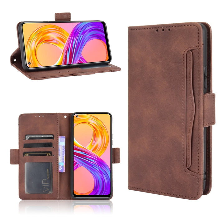 Estuche de cuero con tapa horizontal con patrón de piel de becerro con soporte y ranuras para tarjetas y marco de fotos, For OPPO A54 5G / A74 5G / A93 5G, For OPPO A55 5G / A53s 5G, For OPPO A74 4G / F19 4G, For OPPO A94 5G / Reno5Z 5G / F19 Pro+ 5G  ...