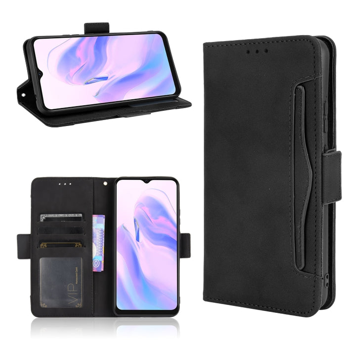 Estuche de cuero con tapa horizontal con patrón de piel de becerro con soporte y ranuras para tarjetas y marco de fotos, For OPPO A54 5G / A74 5G / A93 5G, For OPPO A55 5G / A53s 5G, For OPPO A74 4G / F19 4G, For OPPO A94 5G / Reno5Z 5G / F19 Pro+ 5G  ...