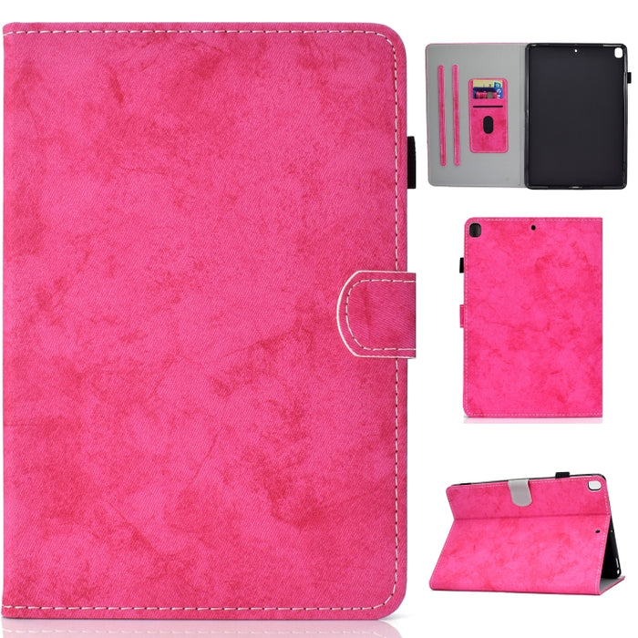 Estuche de cuero con tapa horizontal de color sólido con soporte y ranuras para tarjetas y ranura para bolígrafo y función de suspensión / activación