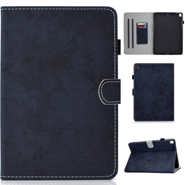 Estuche de cuero con tapa horizontal de color sólido con soporte y ranuras para tarjetas y ranura para bolígrafo y función de suspensión / activación