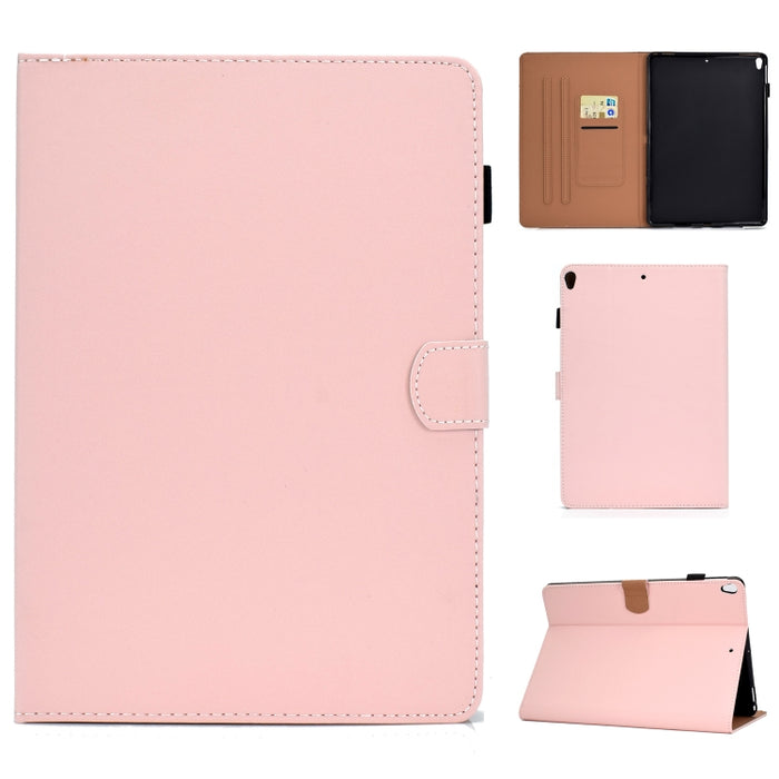 Estuche de cuero con tapa horizontal de color sólido con soporte y ranuras para tarjetas y ranura para bolígrafo y función de suspensión / activación, For iPad 10.2 2021 / 2020 / 2019