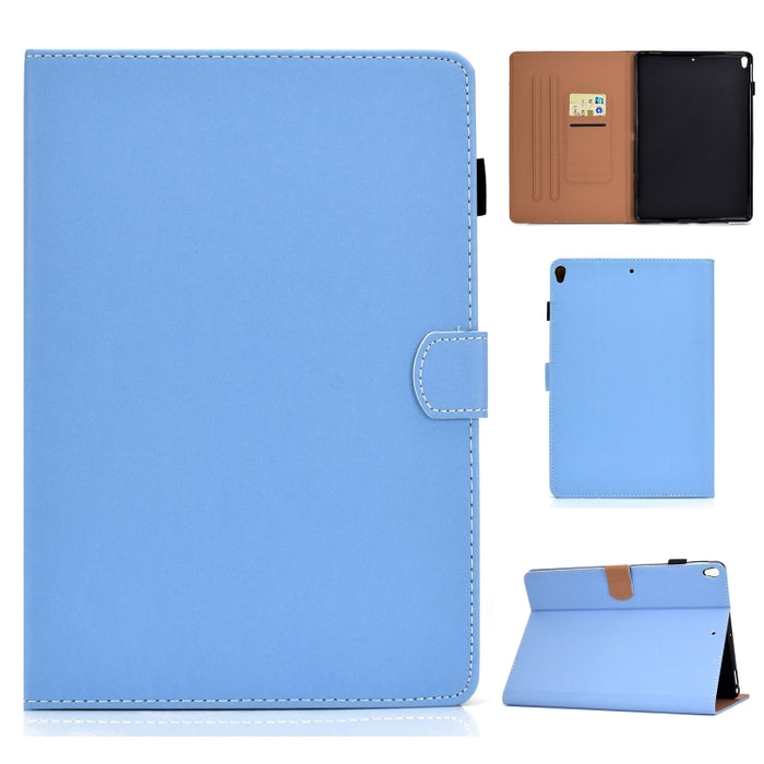 Estuche de cuero con tapa horizontal de color sólido con soporte y ranuras para tarjetas y ranura para bolígrafo y función de suspensión / activación, For iPad 10.2 2021 / 2020 / 2019