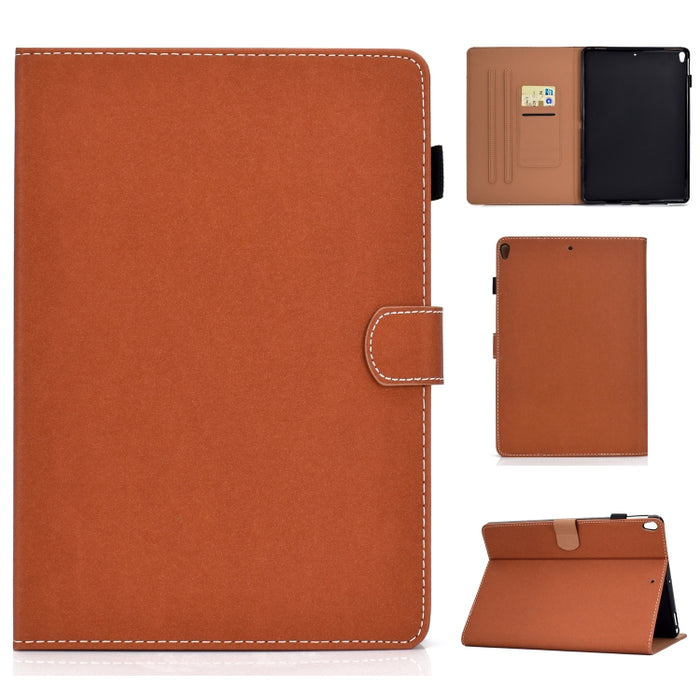 Estuche de cuero con tapa horizontal de color sólido con soporte y ranuras para tarjetas y ranura para bolígrafo y función de suspensión / activación, For iPad 10.2 2021 / 2020 / 2019