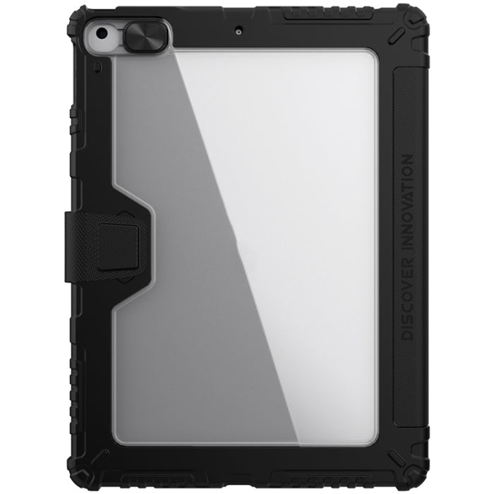 Estuche de cuero con tapa horizontal NILLKIN Bumper con ranura para bolígrafo y soporte