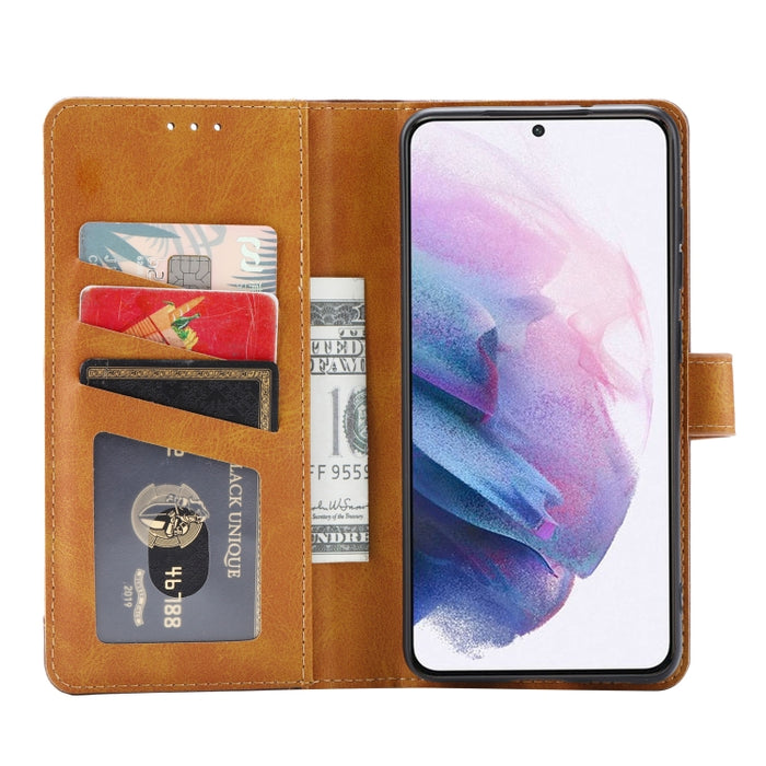 Estuche de cuero con tapa horizontal y cierre doble con textura de becerro con marco de fotos y soporte y ranuras para tarjetas y billetera, For Samsung Galaxy S21 FE, For Xiaomi Mi 11 Lite, For Xiaomi Mi 11 Pro