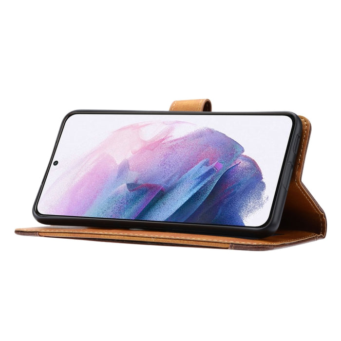 Estuche de cuero con tapa horizontal y cierre doble con textura de becerro con marco de fotos y soporte y ranuras para tarjetas y billetera, For Samsung Galaxy S21 FE, For Xiaomi Mi 11 Lite, For Xiaomi Mi 11 Pro