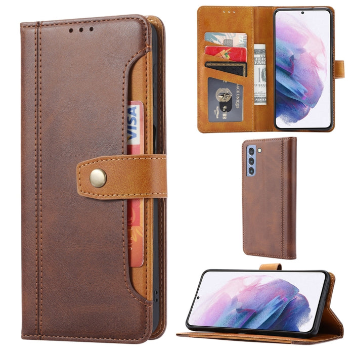 Estuche de cuero con tapa horizontal y cierre doble con textura de becerro con marco de fotos y soporte y ranuras para tarjetas y billetera, For Samsung Galaxy S21 FE, For Xiaomi Mi 11 Lite, For Xiaomi Mi 11 Pro