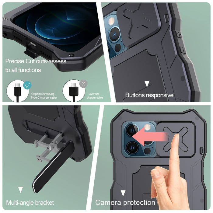 Protección de cuerpo completo antipolvo de aleación de aluminio + silicona con soporte