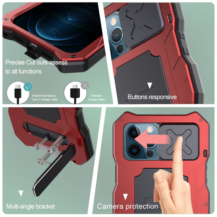 Protección de cuerpo completo antipolvo de aleación de aluminio + silicona con soporte