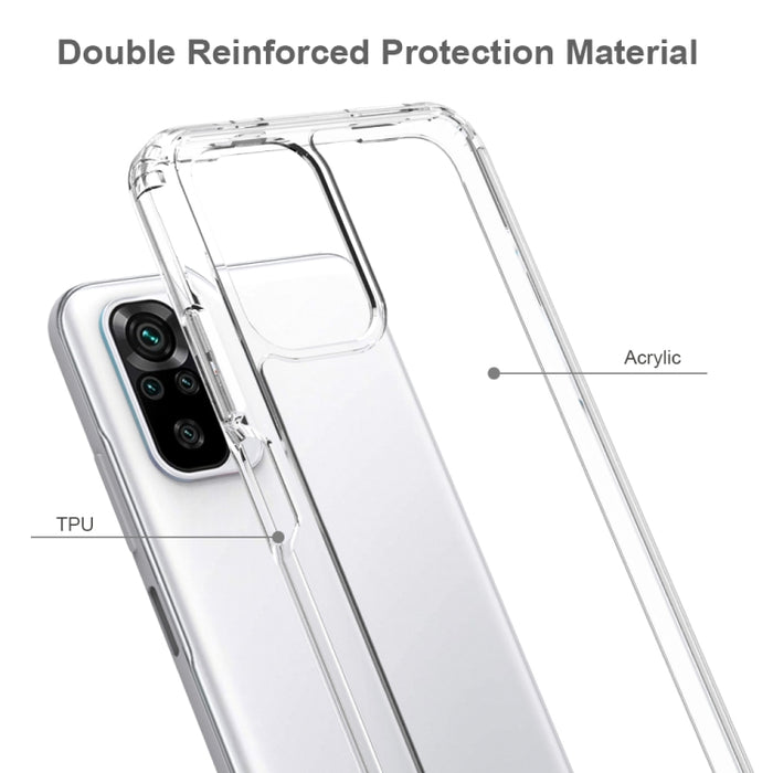 TPU a prueba de golpes a prueba de arañazos + funda protectora acrílica, For Xiaomi Redmi Note 10, For Xiaomi Redmi Note 10 Pro, For Xiaomi Mi 11
