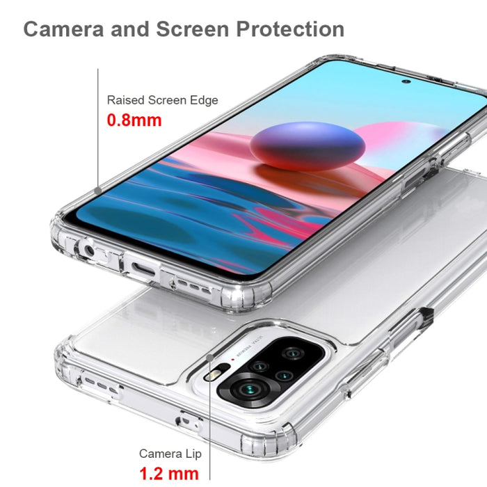 TPU a prueba de golpes a prueba de arañazos + funda protectora acrílica, For Xiaomi Redmi Note 10, For Xiaomi Redmi Note 10 Pro, For Xiaomi Mi 11