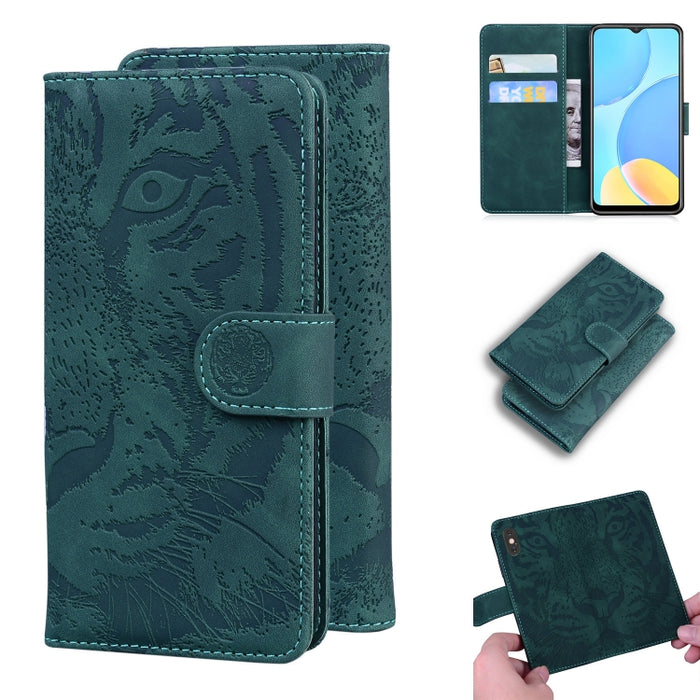 Tiger Embossing Pattern Funda de cuero con tapa horizontal con soporte y ranuras para tarjetas y billetera, For OPPO A15 / A15S, For OPPO A55 5G / A54 4G, For OPPO Realme V11 5G, For OPPO A74 4G / F19 4G, For OPPO A92S / Reno4 Z 5G                     ...