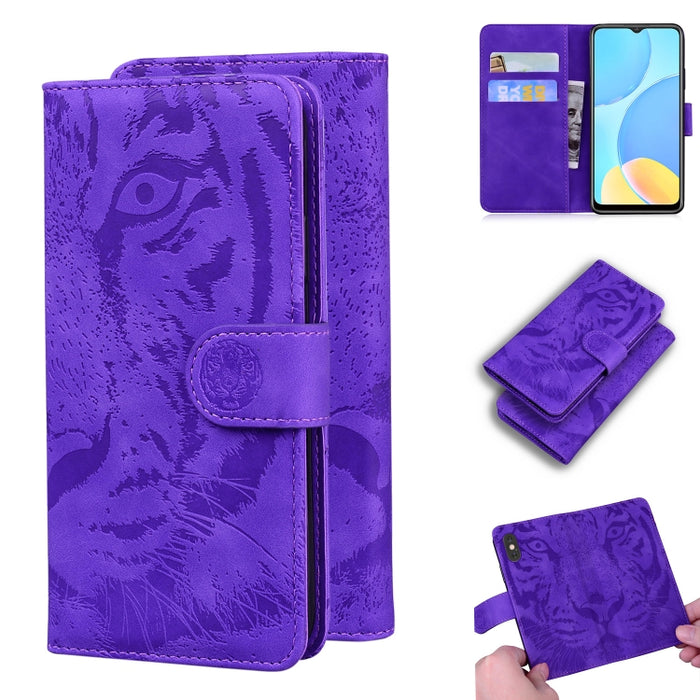 Tiger Embossing Pattern Funda de cuero con tapa horizontal con soporte y ranuras para tarjetas y billetera, For OPPO A15 / A15S, For OPPO A55 5G / A54 4G, For OPPO Realme V11 5G, For OPPO A74 4G / F19 4G, For OPPO A92S / Reno4 Z 5G                     ...
