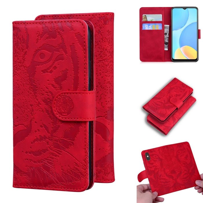 Tiger Embossing Pattern Funda de cuero con tapa horizontal con soporte y ranuras para tarjetas y billetera, For OPPO A15 / A15S, For OPPO A55 5G / A54 4G, For OPPO Realme V11 5G, For OPPO A74 4G / F19 4G, For OPPO A92S / Reno4 Z 5G                     ...