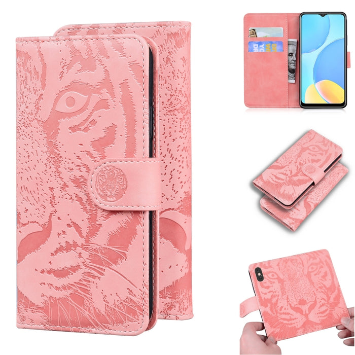 Tiger Embossing Pattern Funda de cuero con tapa horizontal con soporte y ranuras para tarjetas y billetera, For OPPO A15 / A15S, For OPPO A55 5G / A54 4G, For OPPO Realme V11 5G, For OPPO A74 4G / F19 4G, For OPPO A92S / Reno4 Z 5G                     ...